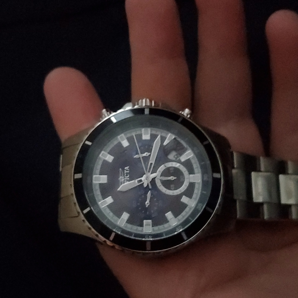 Invicta stainless steel watch big face 44mm